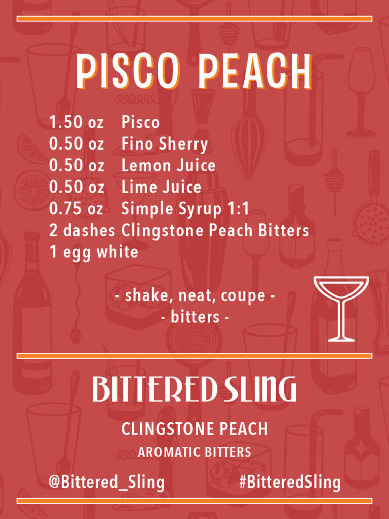 Pisco Peach Recipe. Recipes available in PDF form also.