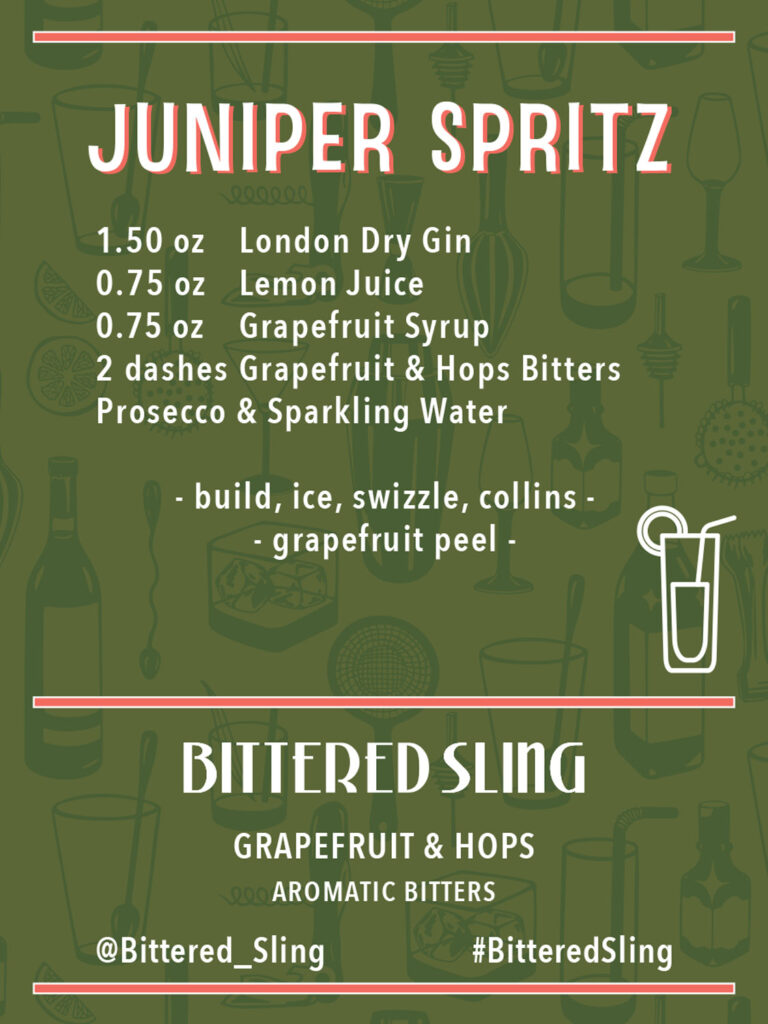 Juniper Spritz Recipe. Recipes available in PDF form also.