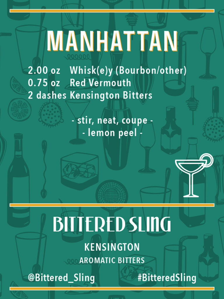Manhattan Recipe. Recipes available in PDF form also.