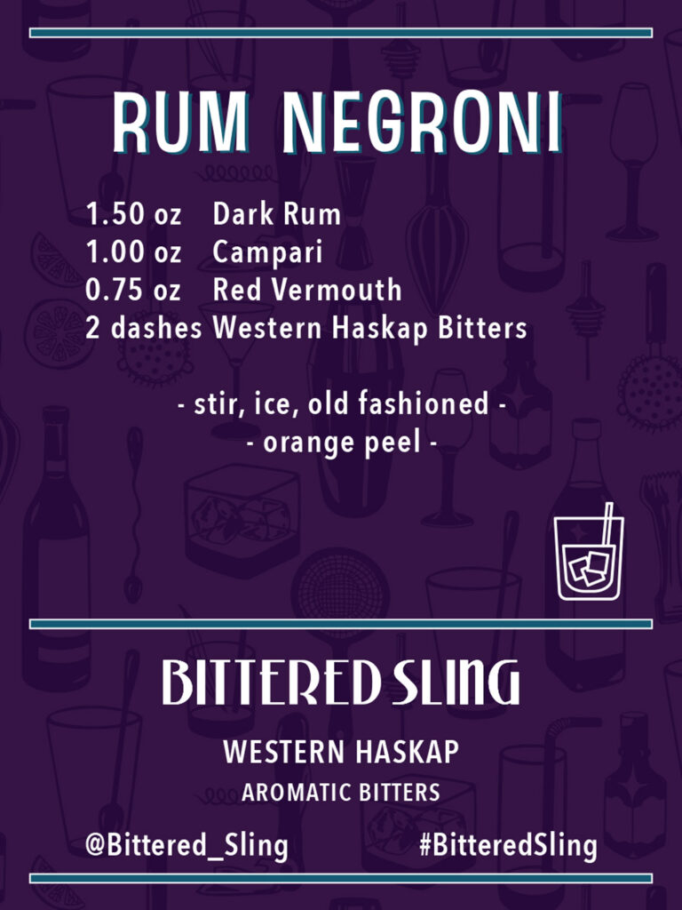 Rum Negroni Recipe. Recipes available in PDF form also.
